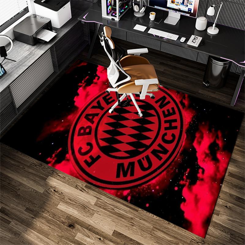 1Pc Football Team Cartoon Print Carpet High Quality Comfortable for All Seasons, Home Decor