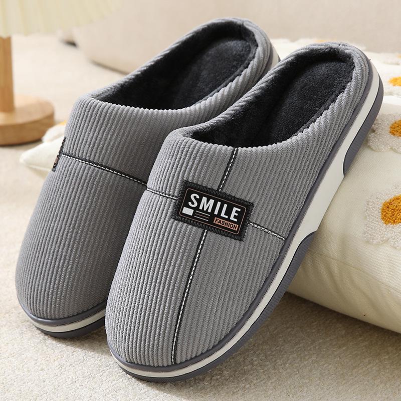 

Men s 2024 Thick Plush Cotton Slippers: Indoor/Outdoor, Autumn & Winter, Large Sizes Size 40-41 (Runs Small)