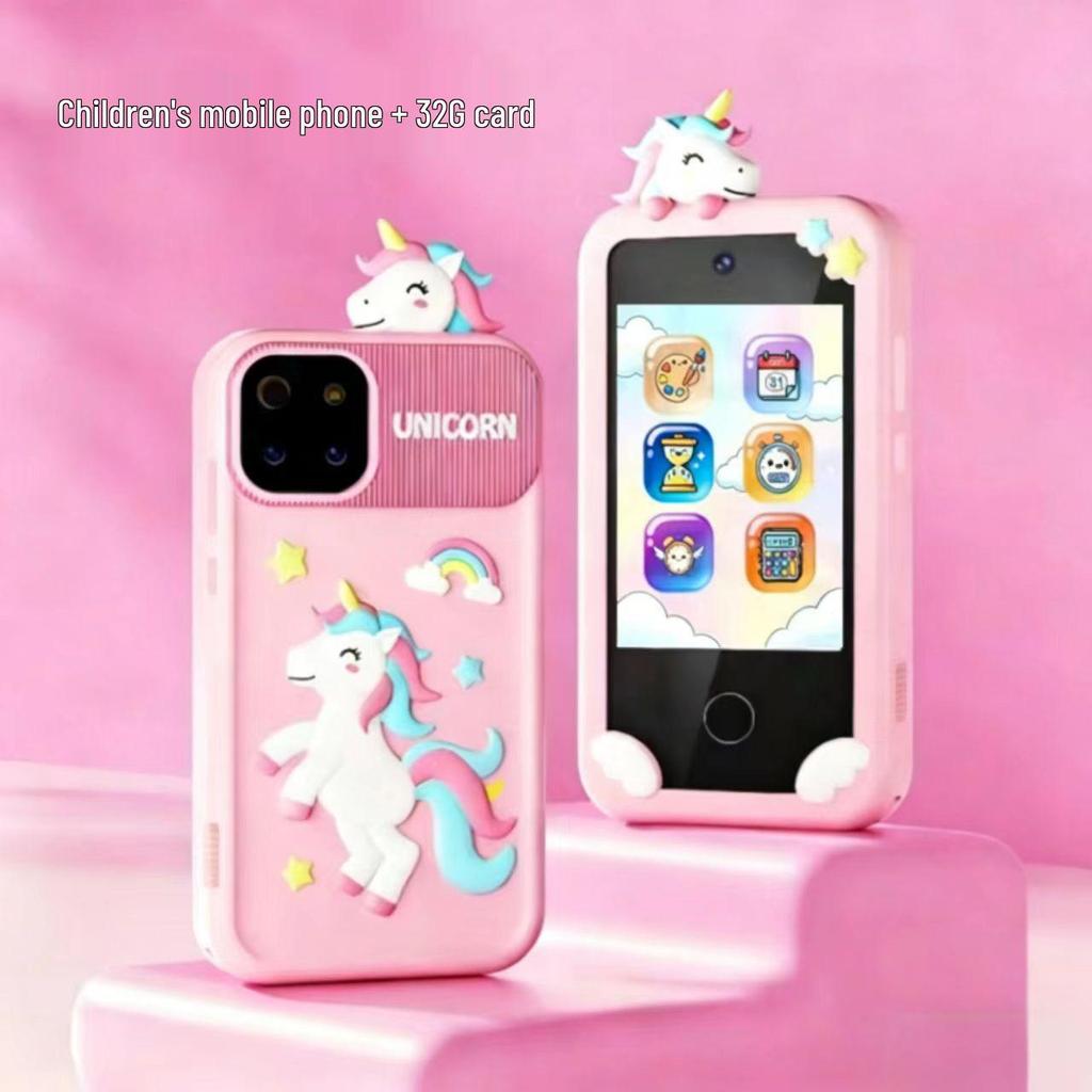 Cross-Border Kids' Smart Toy Phone: HD Dual Camera, Touchscreen, Simulation Features, Perfect Baby Gift