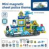 Fire Truck Magnetic Building Blocks Kids Educational Toy With Abs Material For Children