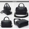 [Register] Mini Boston Bag for Men and Women, 2-Way Shoulder Bag, Split Leather, Cowhide Leather, Small, Simple, Black, Elegant, Modern, Casual