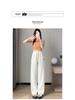 Women's High Waist Loose Candy Color Wide Leg Pants - Versatile Slim Fit for Spring and Autumn