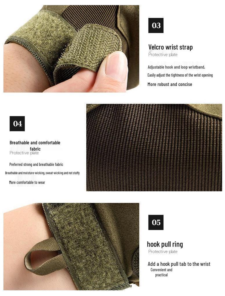 Men's Full & Half Finger Tactical Military Gloves for Outdoor Climbing, Hunting, and Cycling
