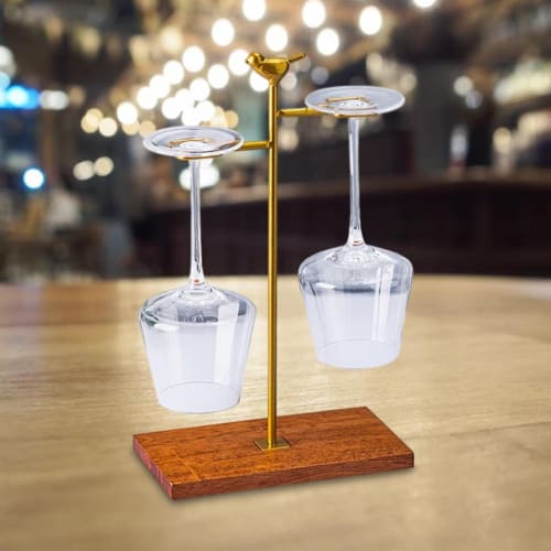 Wine Glass Holder - Freestanding Tabletop Champagne Glass Storage Rack - Freestanding Wine Display Storage Holder for Home Kitchen Decor, Bar, Cellar