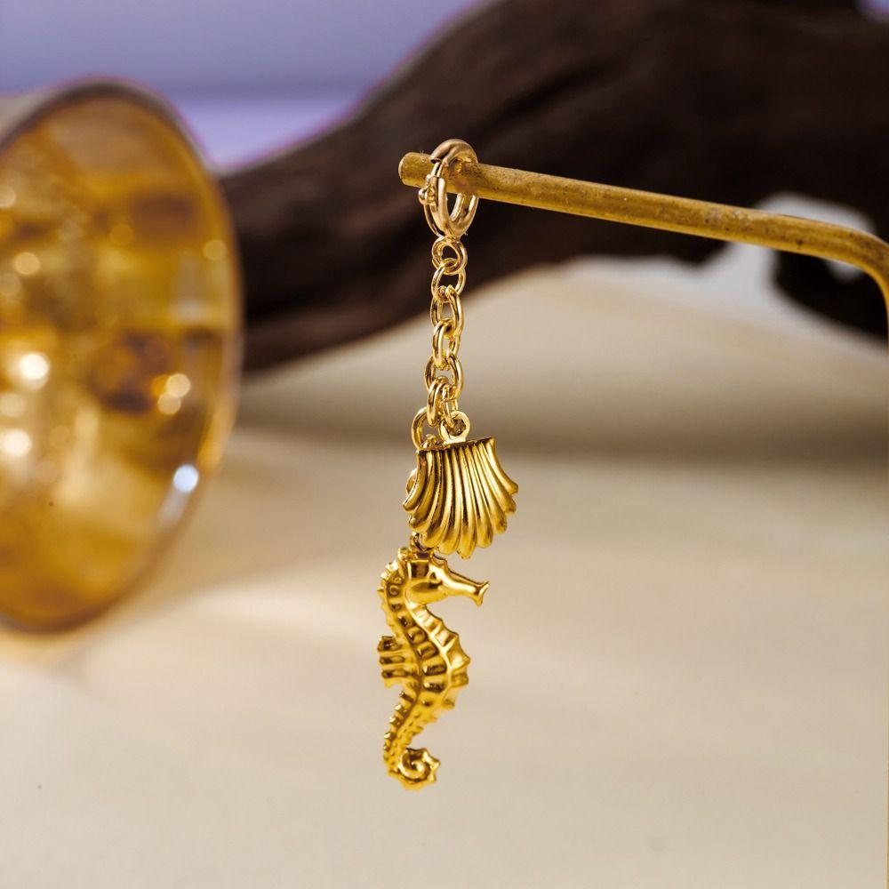 Pearl Fish Conch Key Chain Hanger Bikini Pendant Lovely Body Jewelry  Vacation