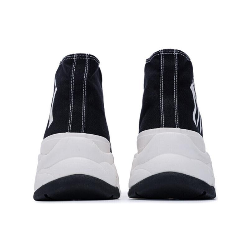 MLB Chunky High New York Yanker Anti-Slip Wear-Resistant High-Top Canvas Shoes Unisex Black Sneakers 32SHU1111-50L
