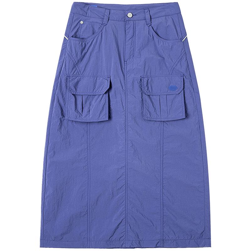 Lee Workwear Style Rear Slit Midi Skirt M