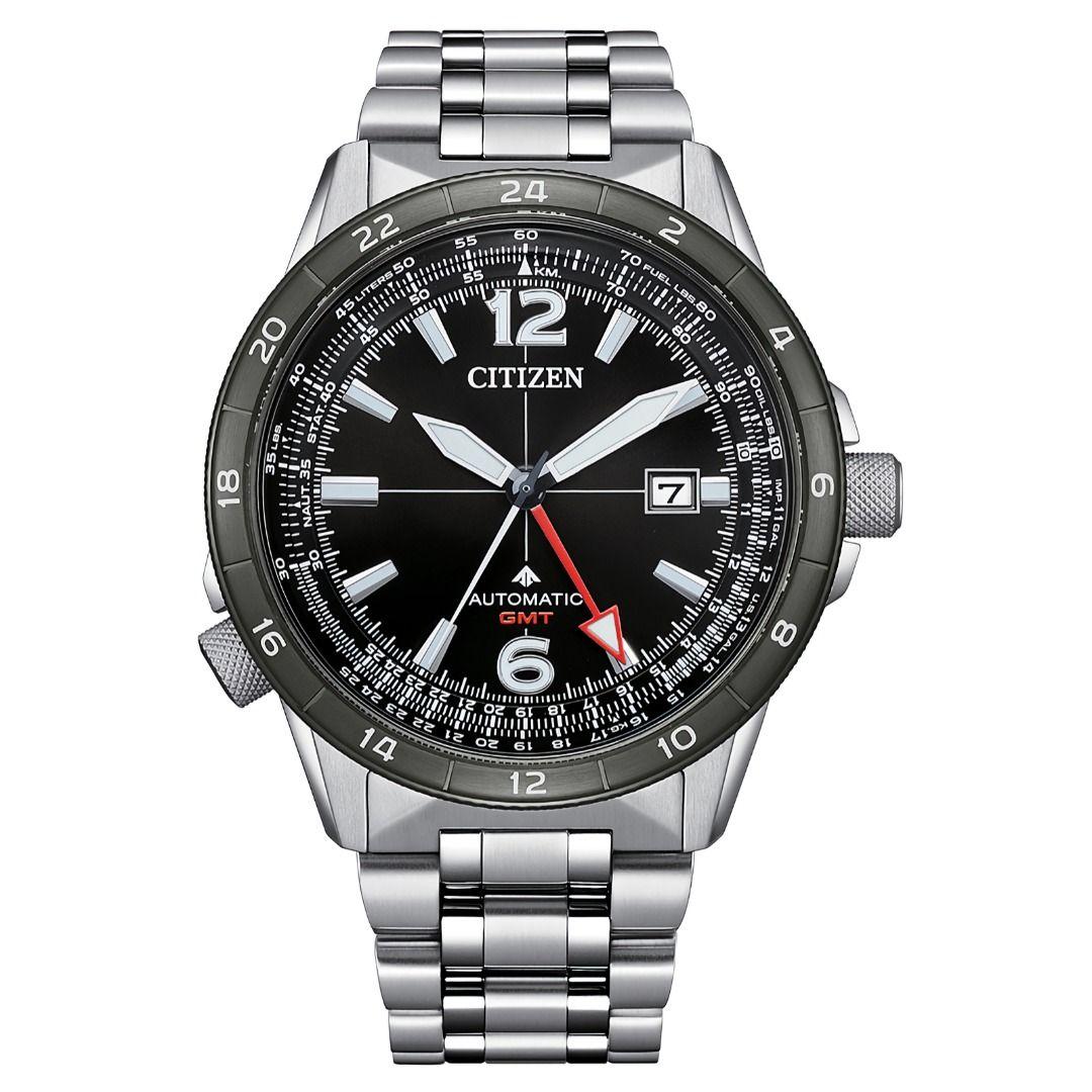 

Citizen PROMASTER GMT NB6046-59E Автоматические мужские часы SS 200M чёрный
