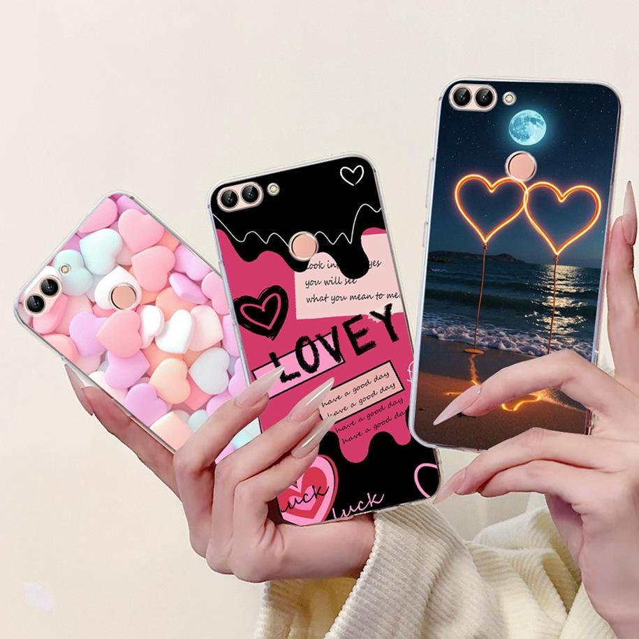 For Huawei P Smart Case FIG-LX1 FIG-LX2 FIG-LX3 Cover Luxury Dragon Lion Soft Silicone Phone Cases For Huawei Psmart 2018 Bumper