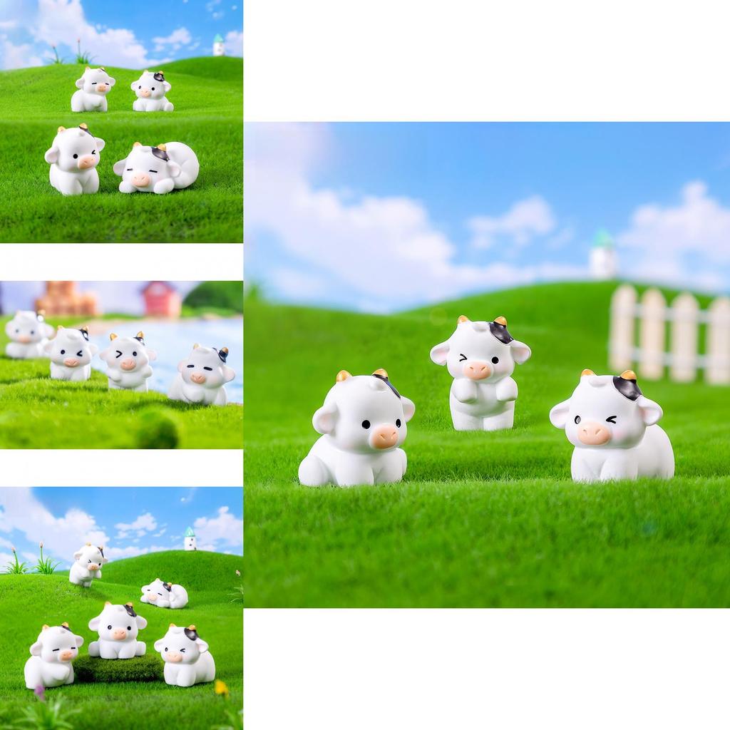 Creative Cartoon Style Resin Brave Little Cow Blind Box Car Decoration Miniature Figurine