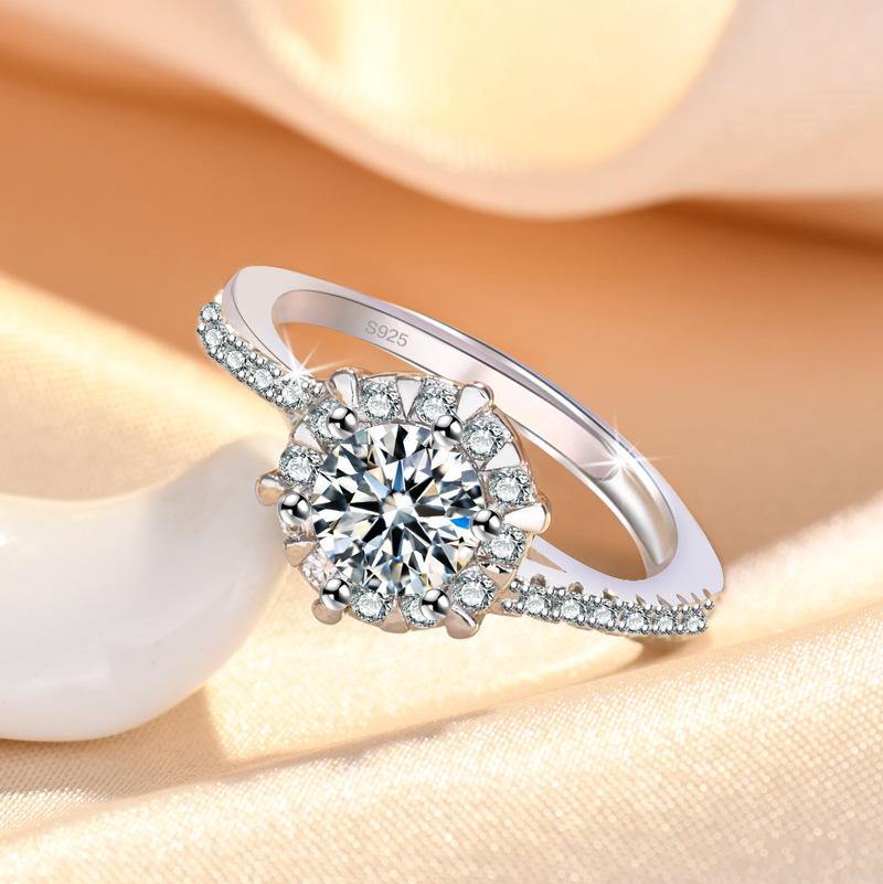 925 Silver Ring Fashion Sparkle AAA Zircon High Quality For Women Rings Wedding Fine Jewelry Accessories Party Gift