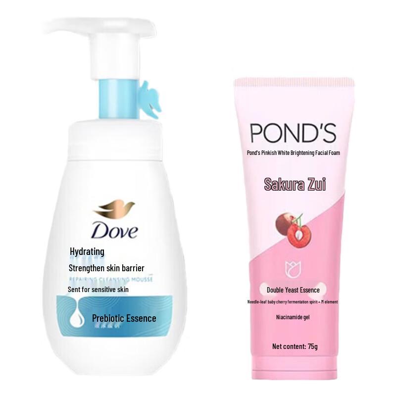 POND'S Cherry Blossom Cleanser & Dove Hydrating Foam Bundle