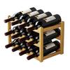 Bamboo Wine Rack Holder Bar Cabinets Stackable Storage Cube Tabletop for Champagne Multilayer DIY Assembled Natural Wood Bottle Holder for Kitchen
