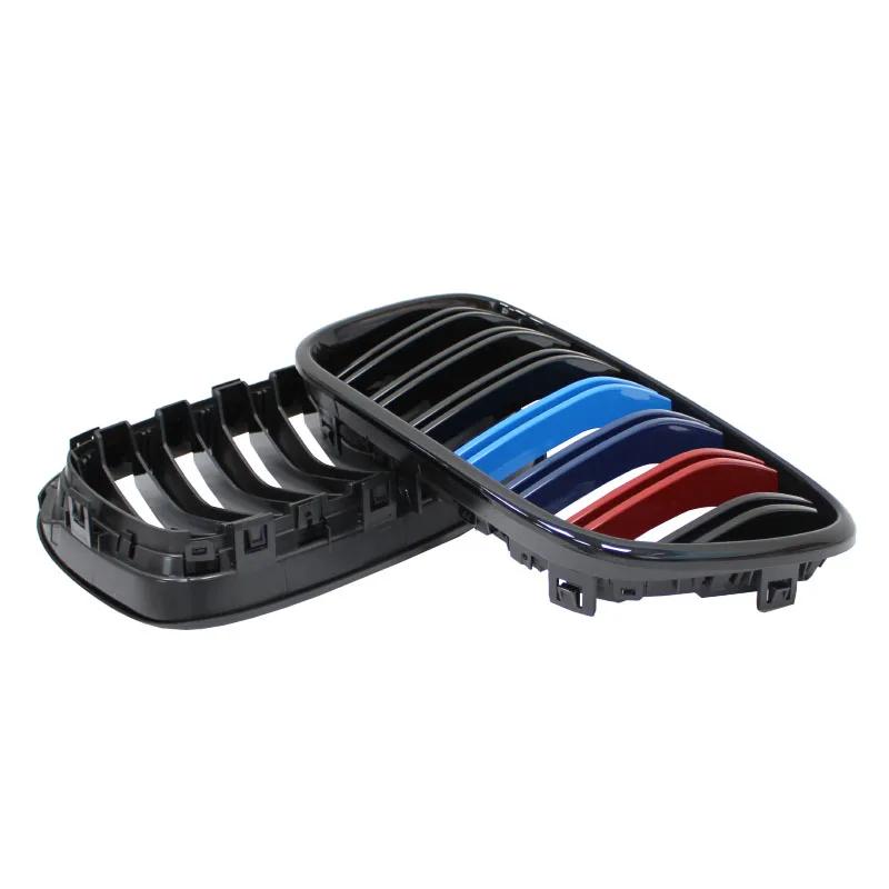 2PCS Racing Grill Gloss Black Car Front Bumper Grilles For BMW X3 F25 2011-2013 Kidney Grille New Accessories Replacement