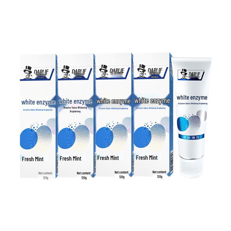 Hawley & Hazel White Enzyme Fresh Mint Toothpaste (4x120g)