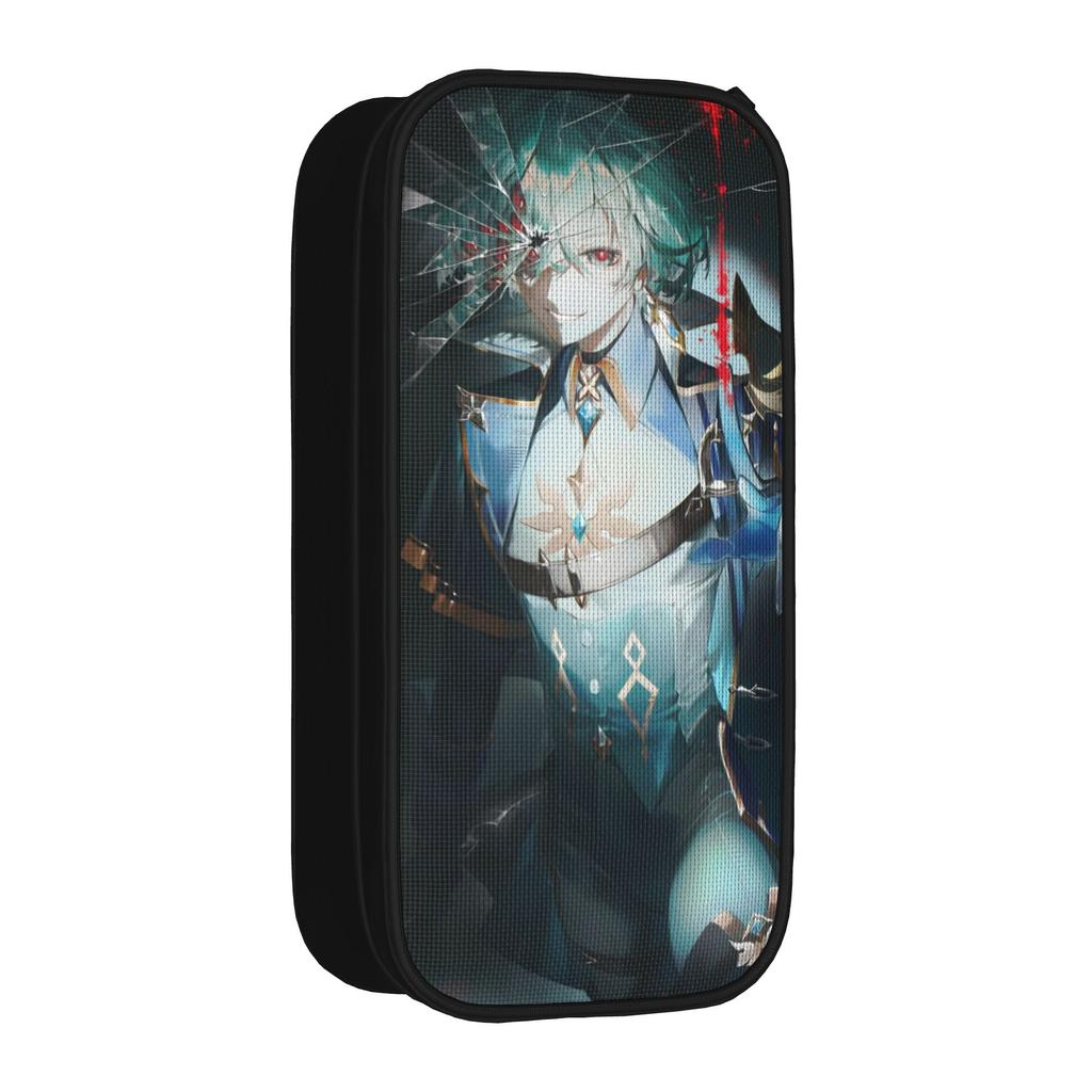 Lohen Game Pencil Cases Fun Genshins Impacts Pen Holder Bag for Student Large Storage School Supplies Gift Pencilcases