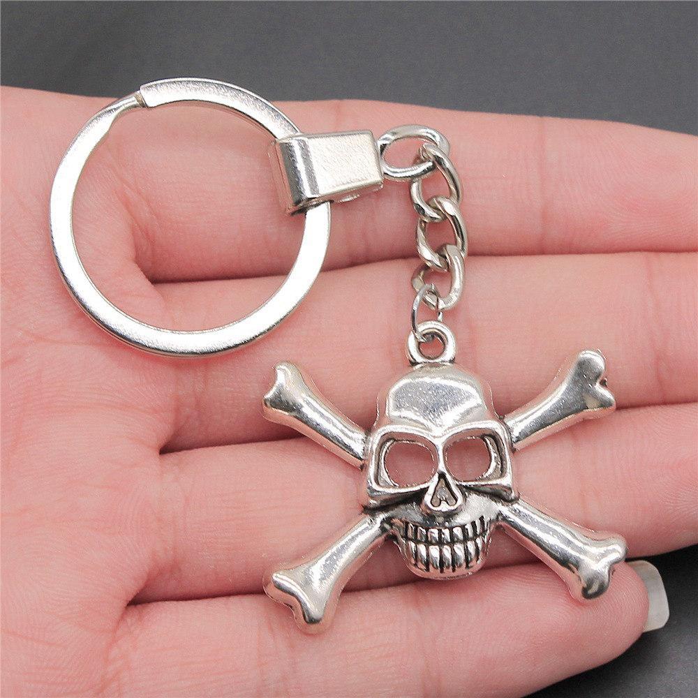 30mm Keychains Bat Cross Skull Vintage Jewelry Supplies QY006