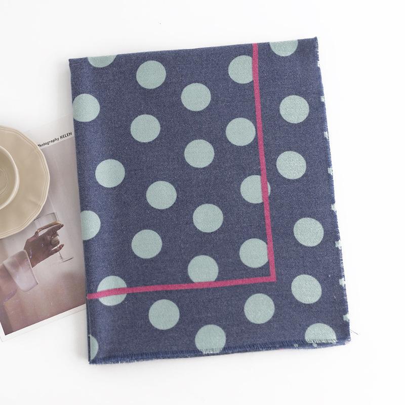 

Polka Dot Printing Imitation Cashmere Scarf Women s Autumn and Winter New Fashion Commuter Neck Scarf Shawl Light Luxury 70*170cm