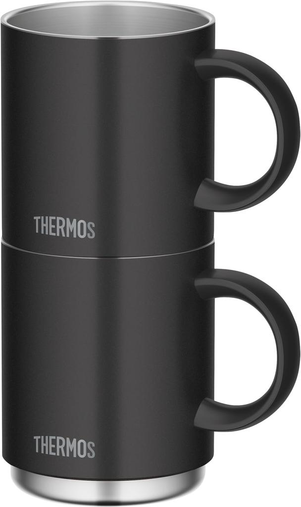 Thermos Vacuum Insulated Dishwasher Safe Mug, 350ml, Black, JDS-351 BK,