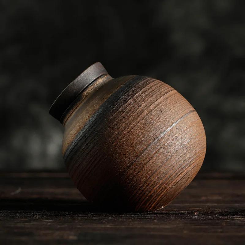 

Earthenware Tea Manual Vintage Ceramic Sealed Storage Cha Guan Pu Er Guan Tea Jar Tea Storage Travel Tea Accessories Ceramic Jar