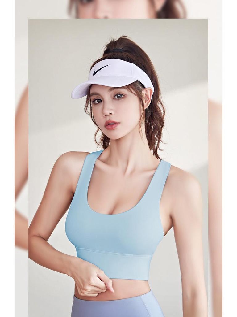 Nahtloser stoßfester Sport-BH mit hohem Aufprallschutz und schönem Rückendesign für Damen