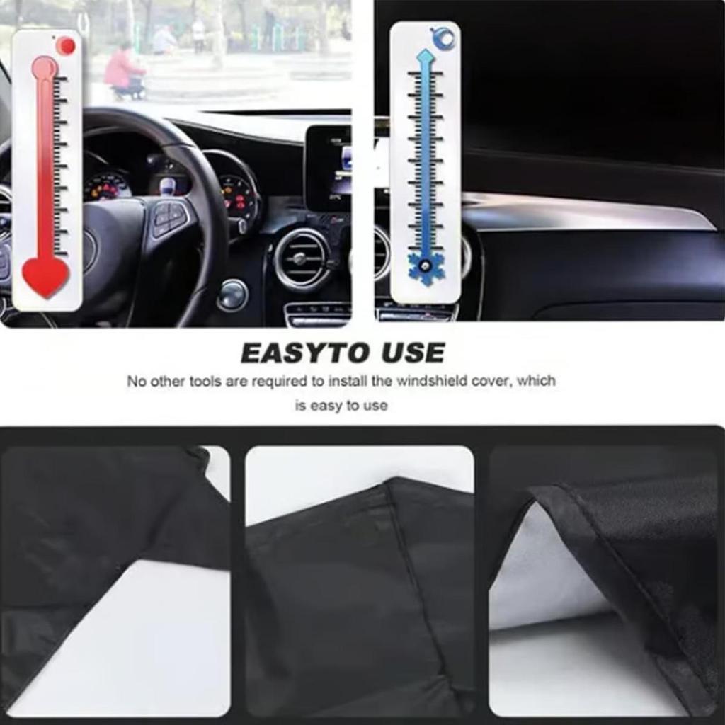 Car Windshield Snow Cover Universal Sun Shade Protector for Winter Summer SUV Truck Van Vehicle Front Window Frost Ice Shield