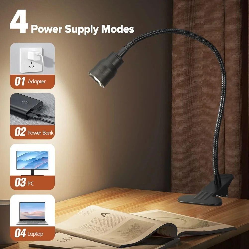 Clip-On USB Clamp Book Light Zoomable Aquarium Lamp Portable Fish Tank Clip Lamp  Book Reading