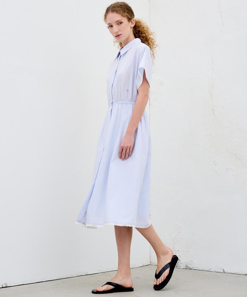 Mite Lace Shirts Dress_Lavender