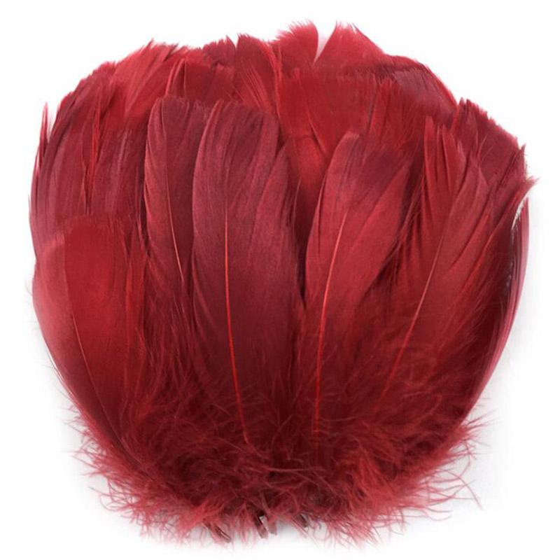 Colorful Party Feathers Craft Natural Goose Feather For Diy Home Decor White Wedding Feathers 100Pcs/Pack Garment Accessories