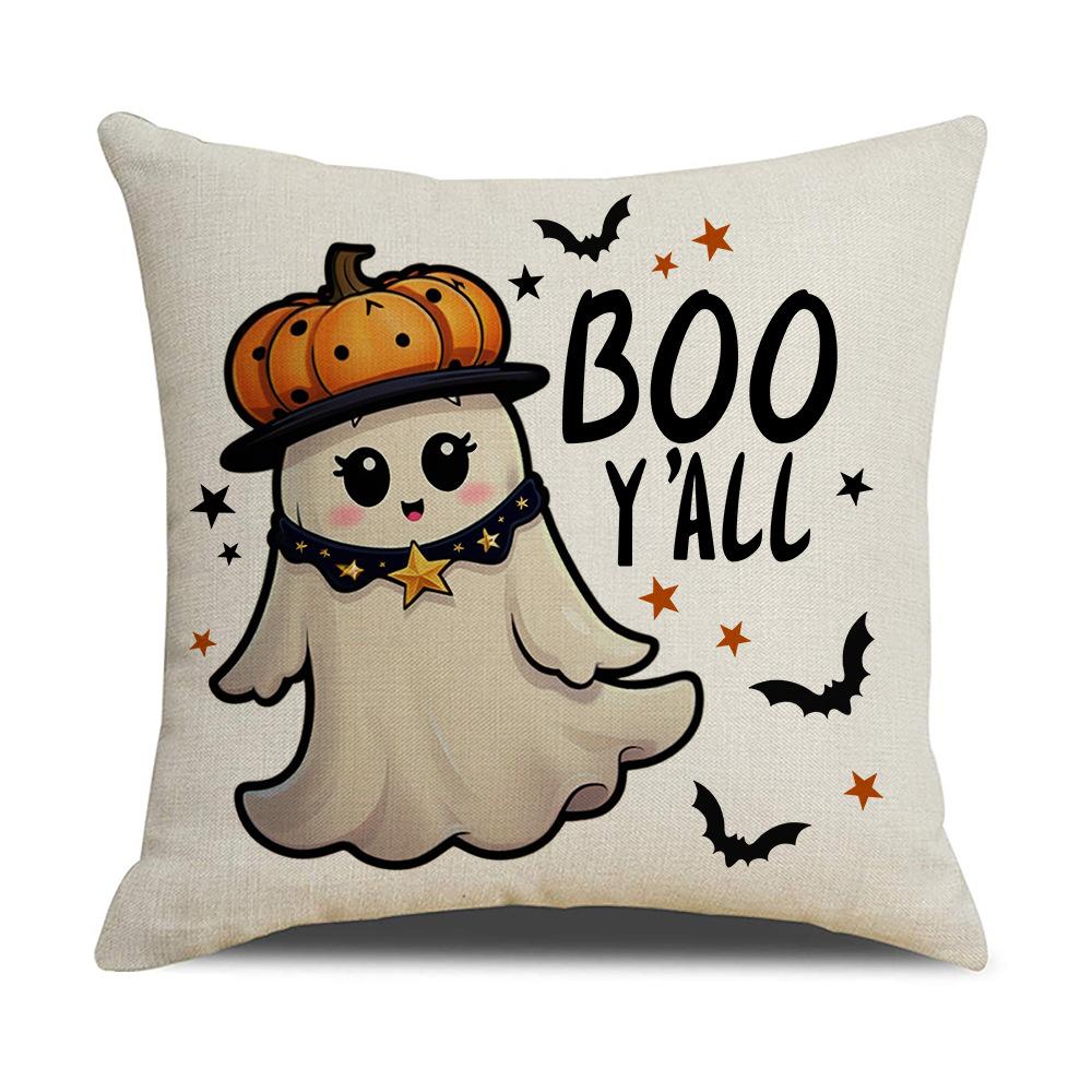 

New Halloween Pillowcase Funny Ghost Festival Decoration Party Outdoor Cushion Sofa Pillowcase 45 * 45Cm (excluding pillow core)