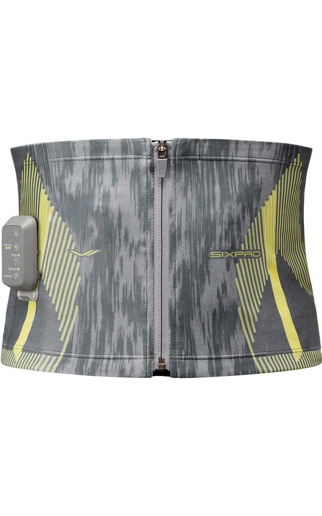 SIXPAD Powersuit Core Belt with Controller Set MTG EMS Abdominal Muscle Training No Gel Sheets Strength Diet (Small, Gray) Belt, Required, Training,