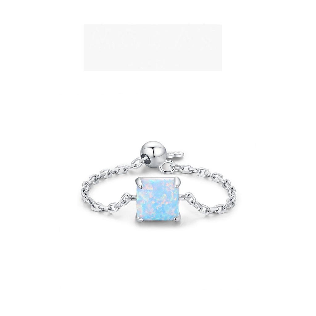 Tancise Classic 925 Sterling Silver Opal Ring Ladies Jewelry Wedding Promise Party Gift