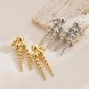 Women Fashion Elegant Multi Layer Ball Beaded Long Earrings Retro Luxury Minimalist Design High Grade Dangle Ear Jewelry