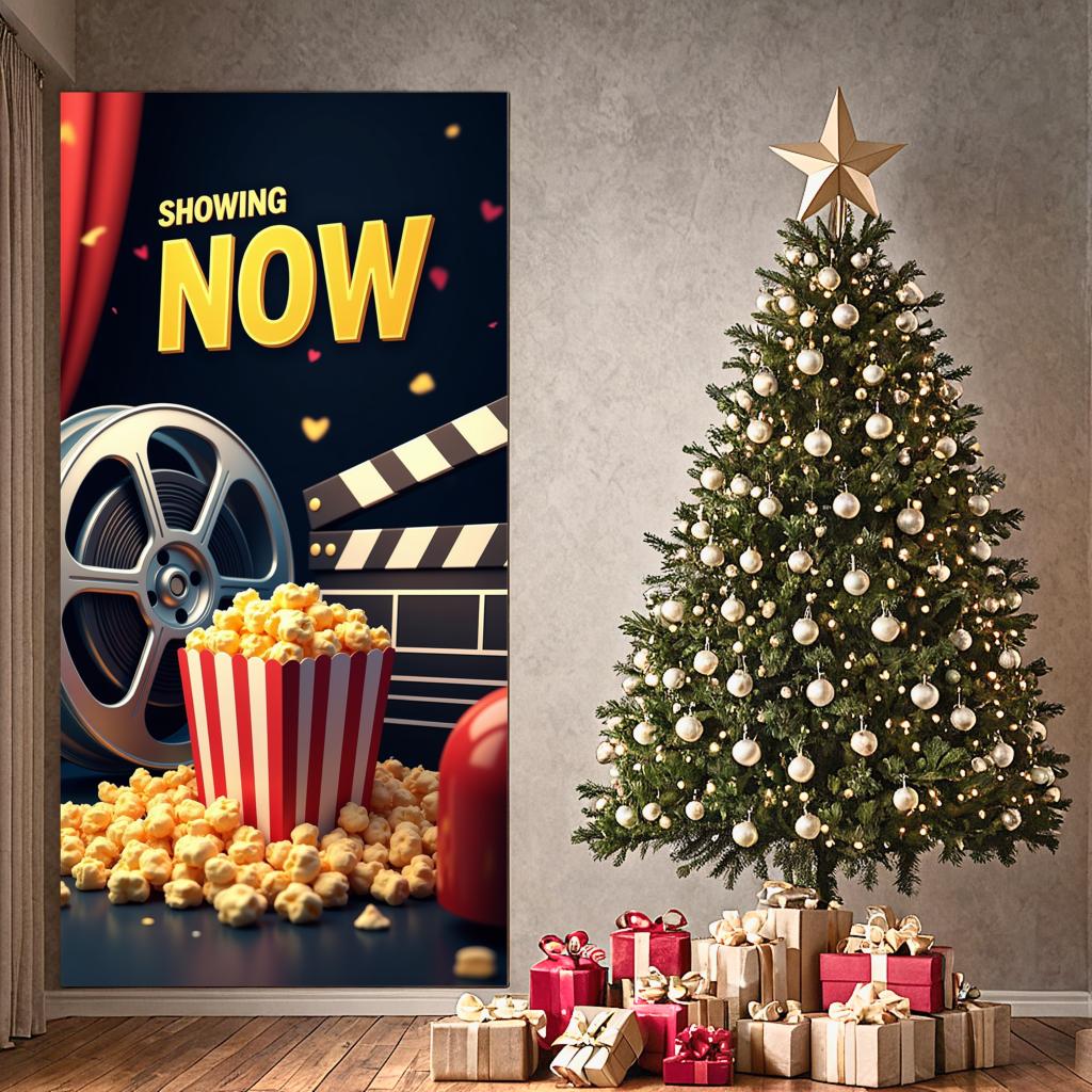 Cinema Banner Lightweight Party Display Movie Theater Popcorn For Indoor Home Theater
