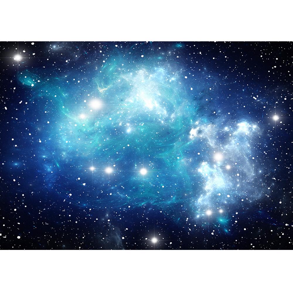 Vesmírná tapeta Modrá hvězdná obloha Nástěnné malby Hvězdy Vesmírná galaxie Tapeta