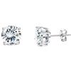 Silver Needle Cubic Zirconia Stud Earrings for Women Men 14K Gold Plated Hypoallergenic Dainty Stud Earrings Jewelry