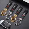 Leder-Schlüsselanhänger mit Emblem – Schlüsselanhänger für Mitsubishi Ralliart Outlander Lancer Ex Galant Attrage Xpander Mirage Pajero