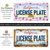 Cute Pink Strawberry License Plate Frames Holder - 2 Pack Fruit Pattern License Plate Holder Universal Aluminum Metal Rust-Proof Waterproof Car