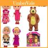 Hochwertige Masha und der Bär Figuren Spielzeug Sammlermodell Kinder Schmuckstück Geburtstagsgeschenk