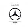 Zrvmt3 2025 Hot 90mm ABS Chrome Black Logo Mercedes Emblem Rear Star Badge For Mercedes Benz W203 W206 W212 X253 W167 W166 W247 C E GLA