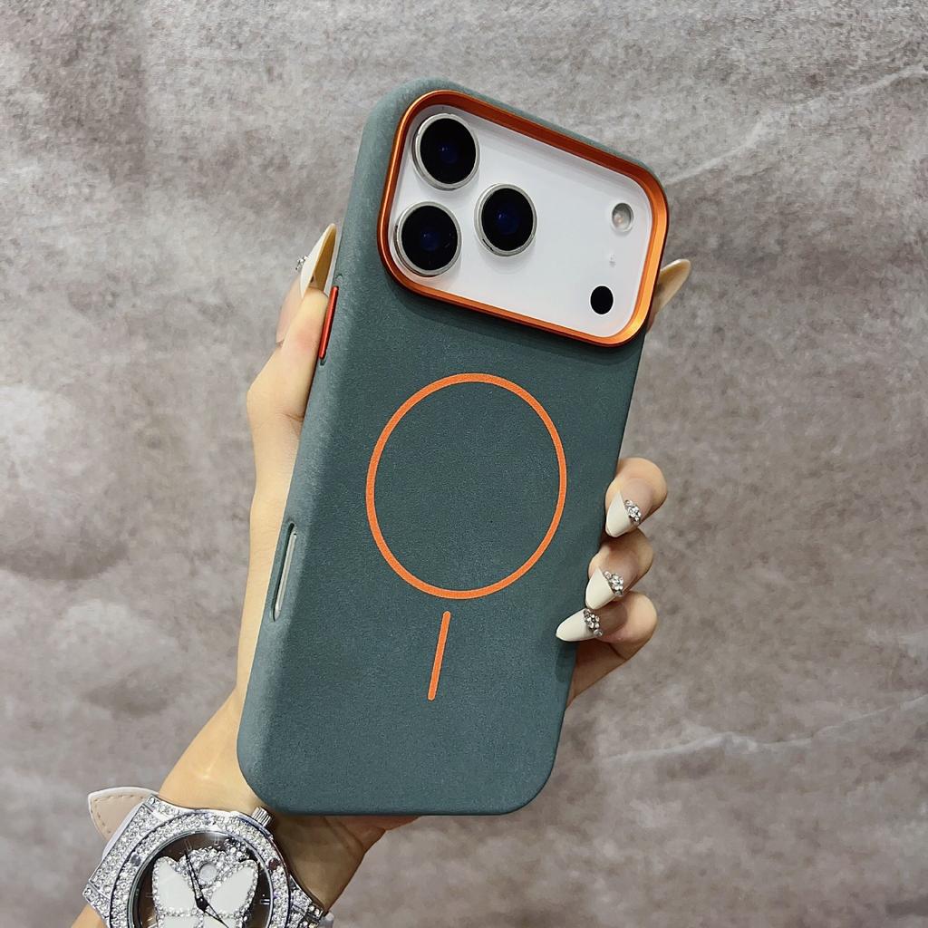 Applicable To iPhone17PROMAX Elephant Leather Pattern Magnetic Mobile Phone Case Apple 16 Advanced Sense Protective Case 15