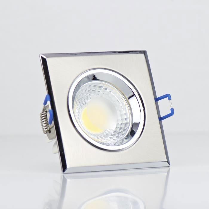Spot LED downlight - Mat chrome - 5W - 217 lumens - Classe énergétique A+ - Intérieur