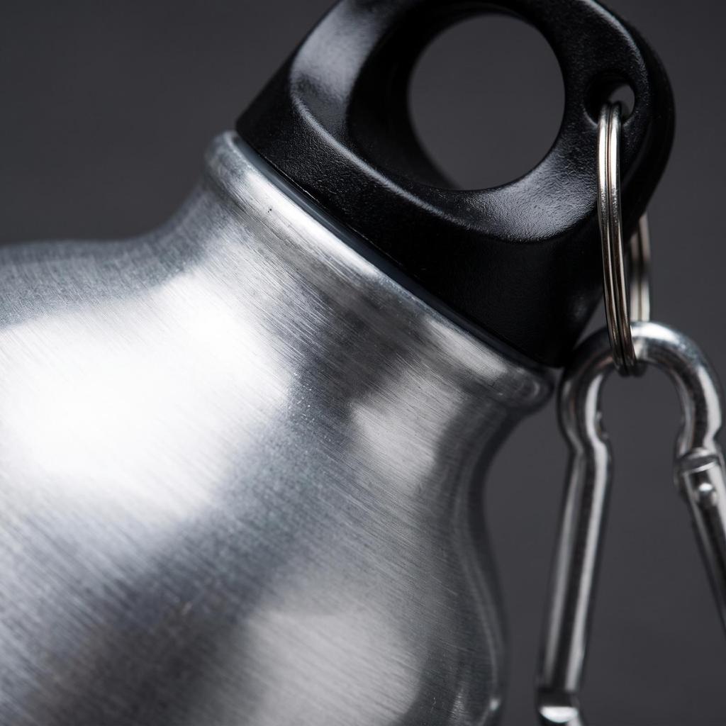Aluminum Water Bottle with Carabiner Spill-Resistant for Hiking, Hikers