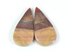 17Cts.Natural Red Jasper Matched Pair Pear Cabochon Gemstone 12X24X03MM SK-225
