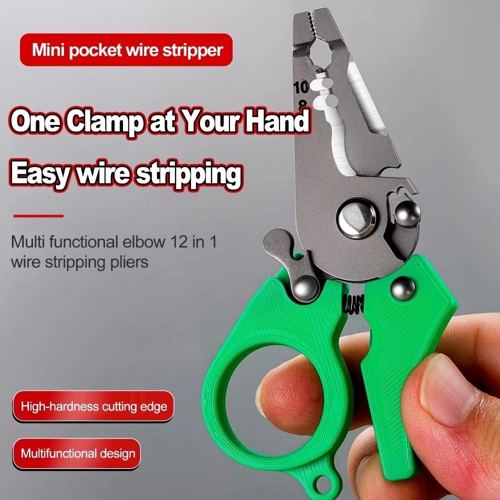 Mini Splitting Wire Stripper Multi-Function Cutting Crimping Pliers  For Electricians Cable