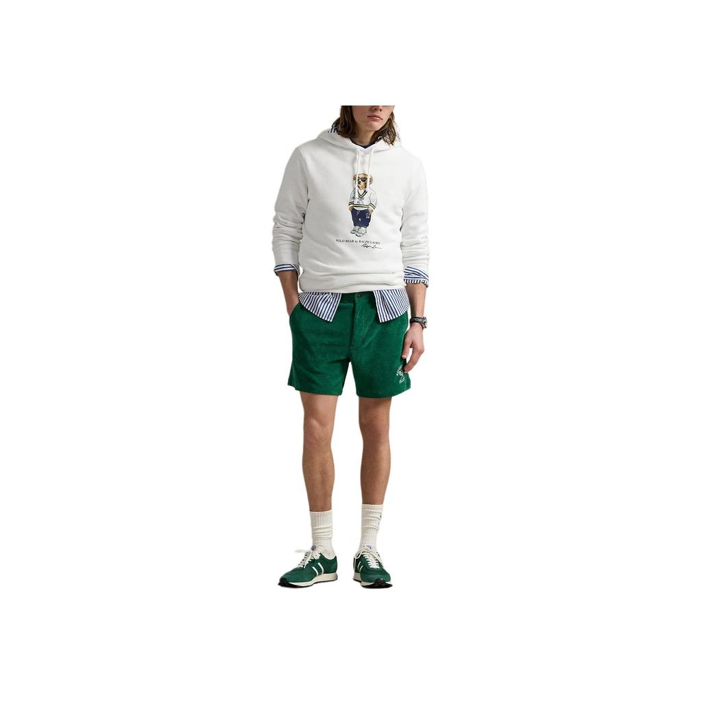 Polo Ralph Lauren Bear Print Cotton Blend Hoodie Men hoodies White 710973148-001