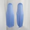 Cosplay Wig with Net, Long, Light Blue, Heat-resistant, Perfect for Halloween, Events, and More.