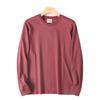 Tail Washed Pure Cotton Comfortable Breathable Pure Color Bottoming Shirt Men's Spring & Fall Loose-Fitting Casual round-Neck Long Sleeves T-shirt