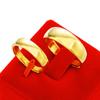 Elegant Gold-Plated Brass Open Ring for Couples: Thickened Vietnamese Sand Gold Finish for Men & Women