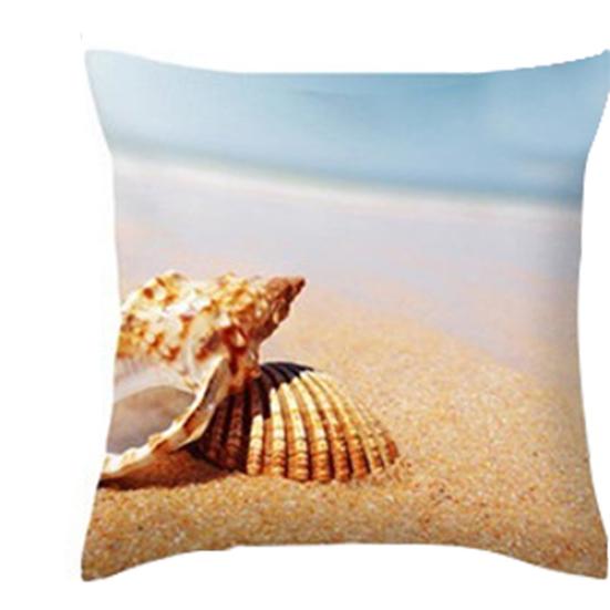 Boho Geometric Beach Painting Living Room Sofa Linen Cushion Cover Pillow Case